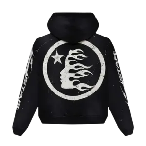 Alternate view of the Hellstar black heavyweight pullover hoodie