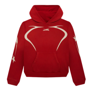Hellstar Bold Red Fleece-Lined Pullover Hoodie